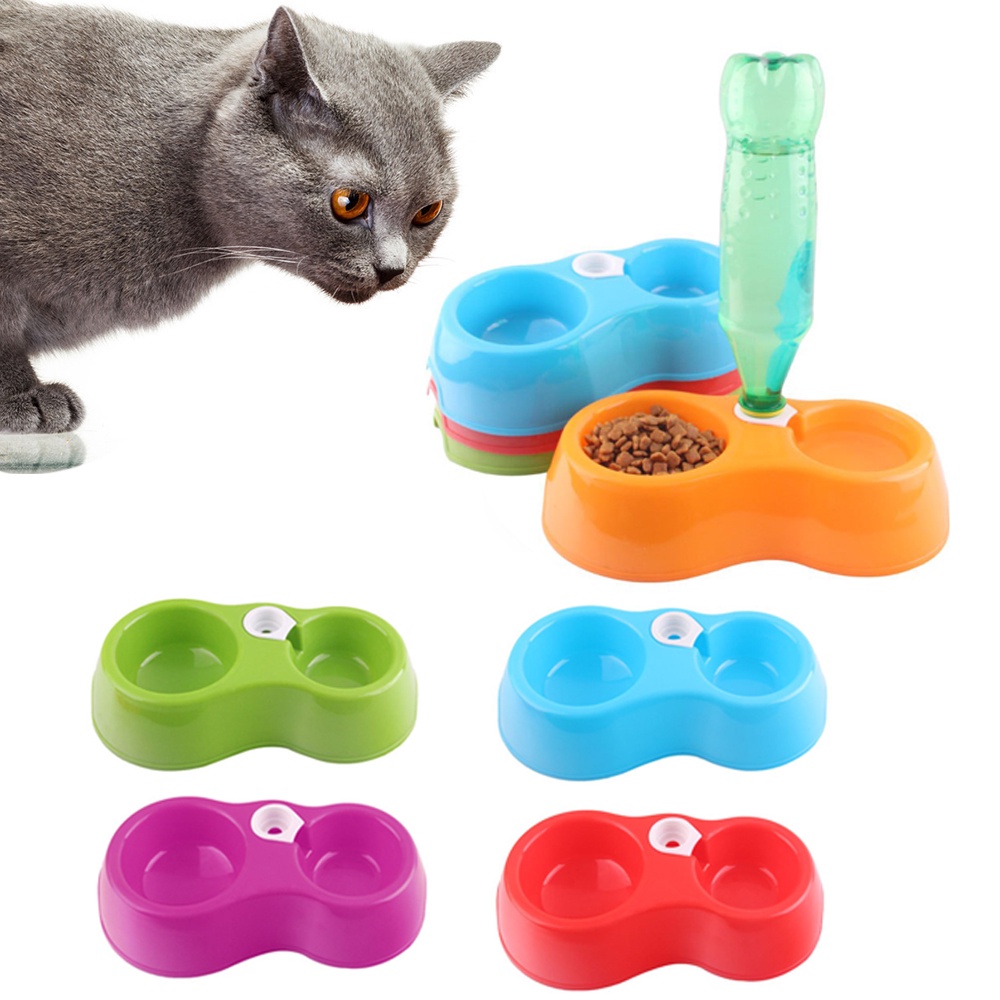 Mangkok Makan Dan Minum Otomatis Bahan Plastik Untuk Anjing Dan Kucing Peliharaan