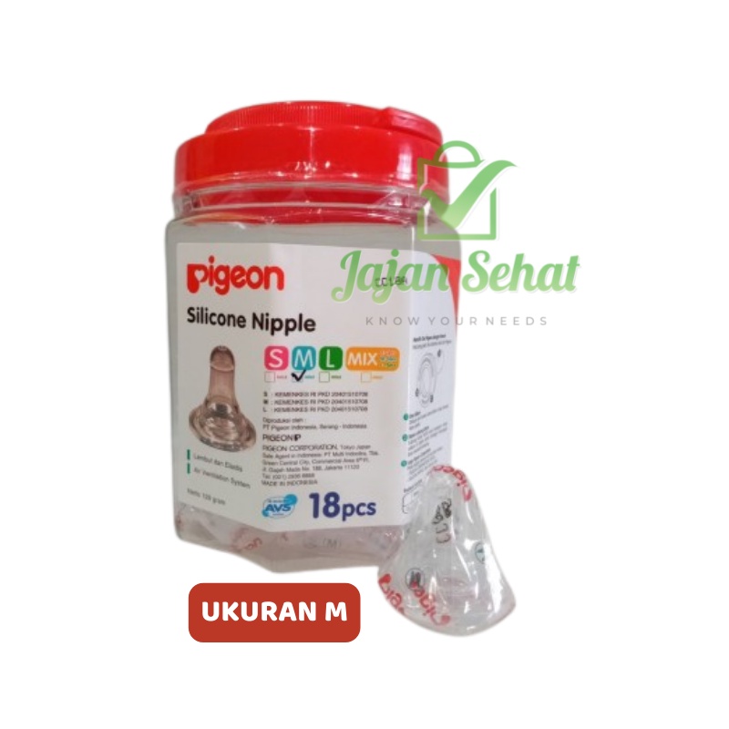 Pigeon Silicone Nipple Dot Bayi - Ukuran S.M &amp; L