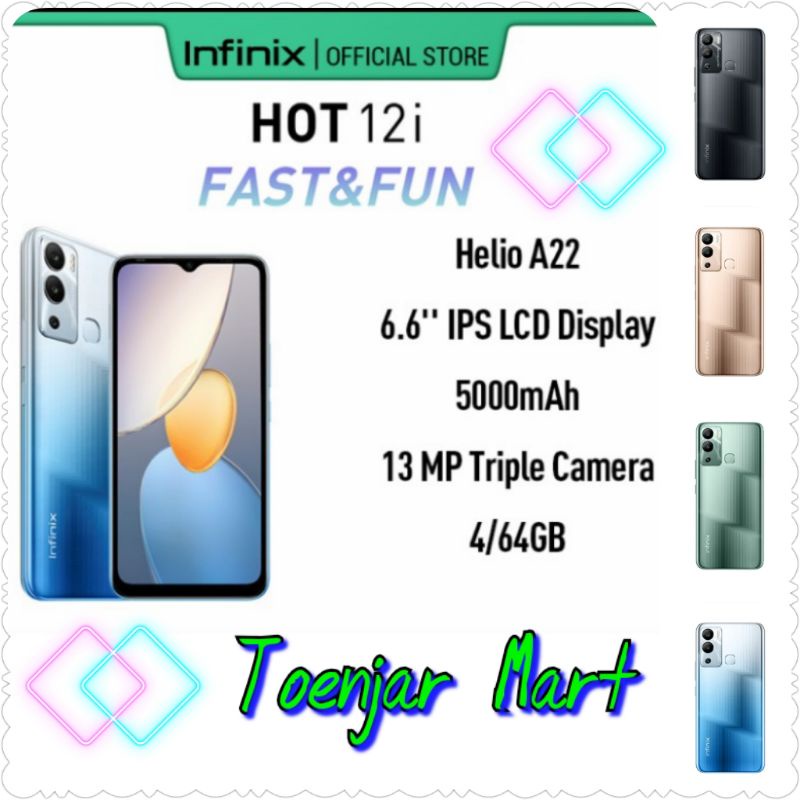 Infinix HOT 12i 20i 30i RAM 4/64 4/128 8/128 GB 5000 mAh Garansi Resmi