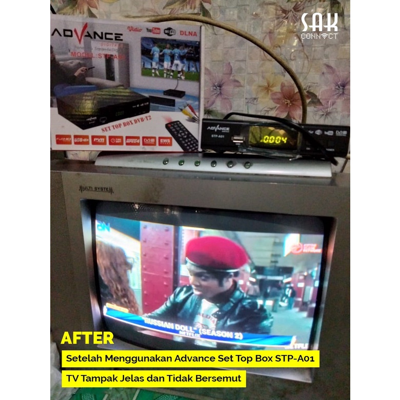 ADVANCE Set Top Box DVB-T2 Model STP-A01 Penerima Siaran Tv Digital