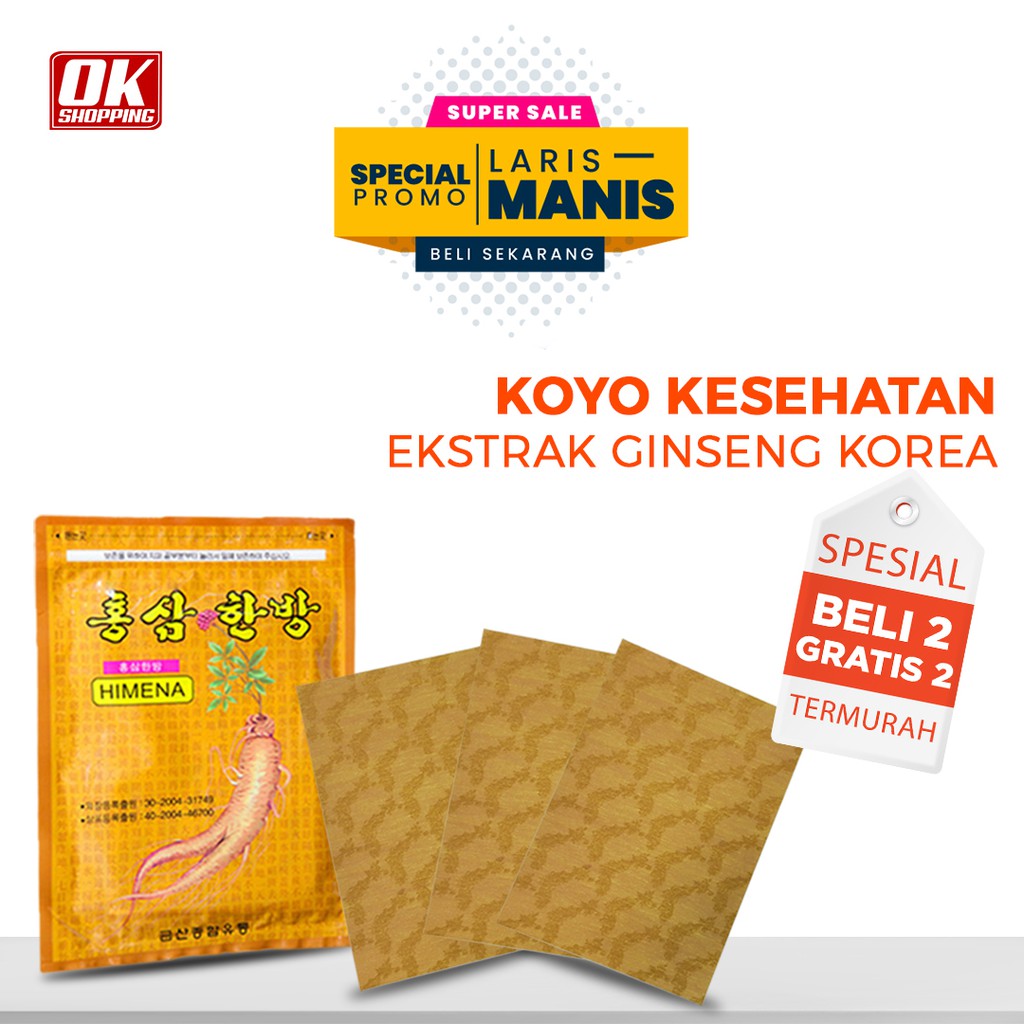 

✅ PROMO BUY 2 GET 2 KOYO EKSTRAK GINSENG himena KOREA ISI 40Pcs