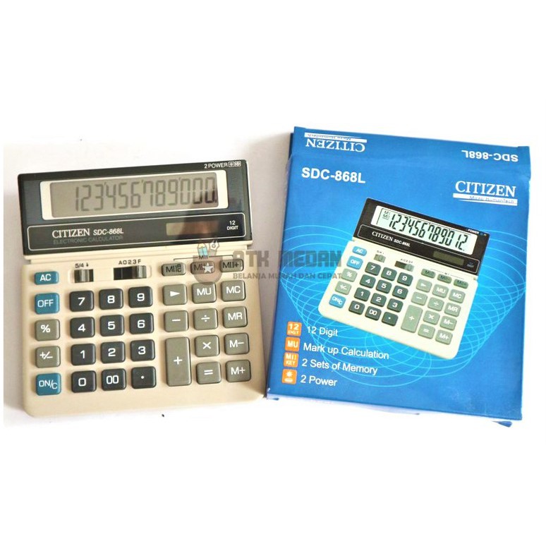 Kalkulator Citizen 868 Big Display 12 Digit Kalkulator bakul layar besar calculator citizen 868L