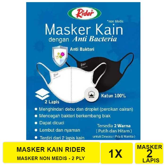 MASKER KAIN RIDER ANTIBAKTERI } MASKER NON MEDIS