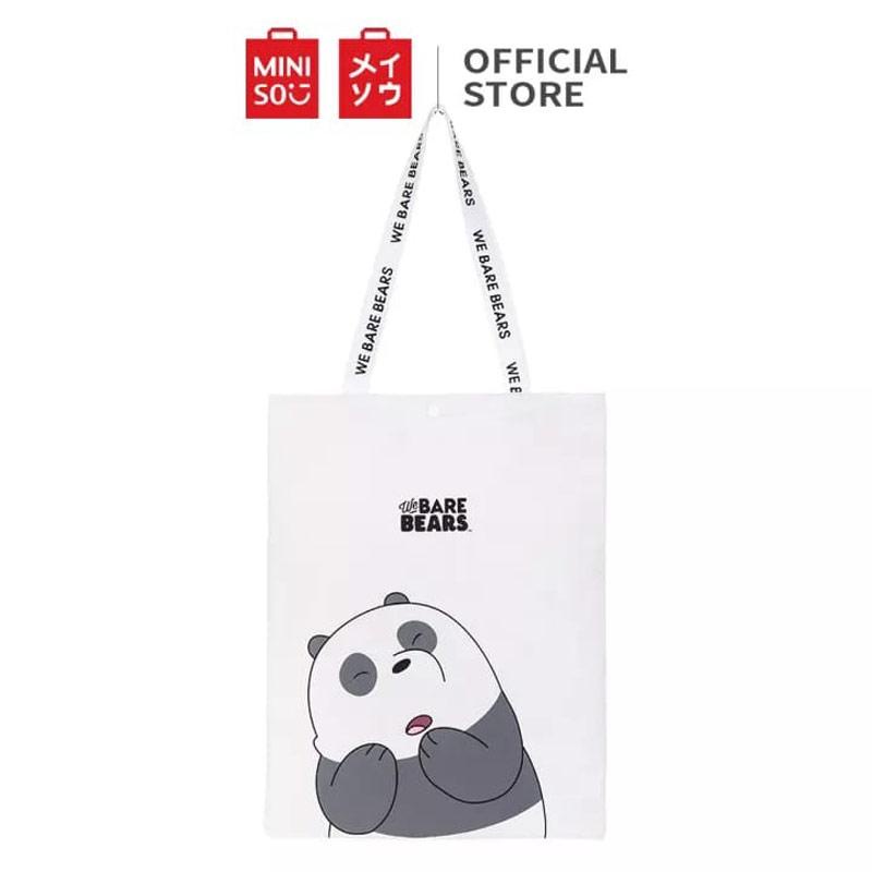 Miniso We Bare Bears Tas Shoulder Bag Wanita Kanvas