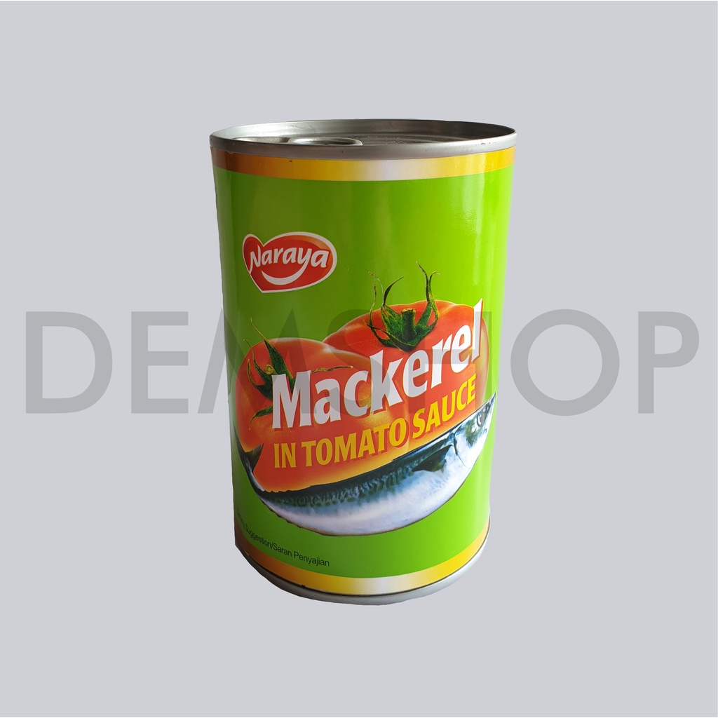 

Sarden Naraya Makarel 425gr Mackerel in Tomato Sauce - Ikan Kaleng Makarel Tomat