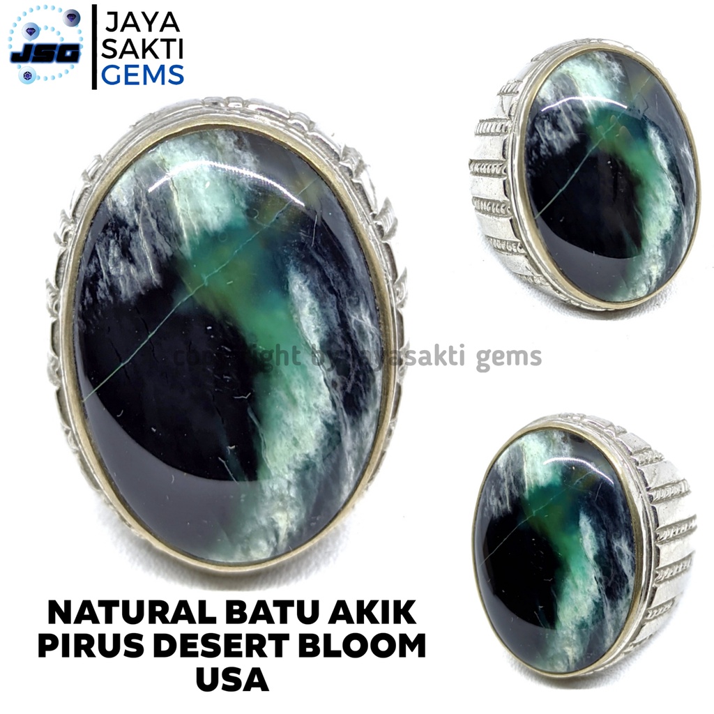 Natural Batu Akik Pirus Desert Bloom Amerika USA PDB01