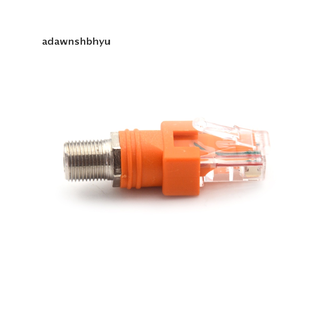 Adawnshbhyu New F Female to RJ45 Male Coaxial Coax Barrel Coupler Adapter Konektor RJ45 Ke RF