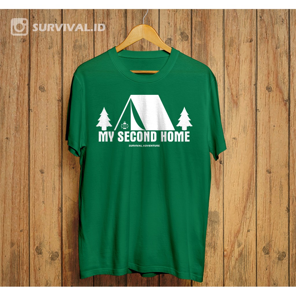 Setelan Baju Gunung / Baju Adventure Kaos Adventure My Second Home