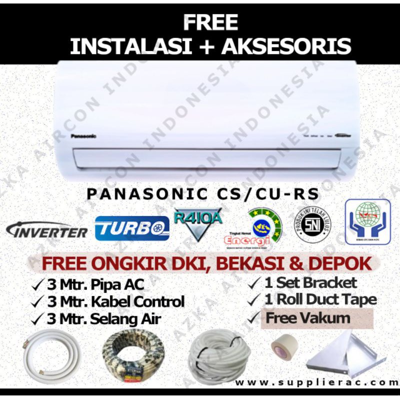 AC Panasonic Inverter 1/2 PK RS5UKP