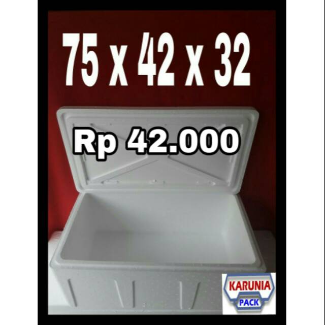 [TERMURAH] Box styrofoam 75x42x32 polos Ag75 T32 | Box sterofom gabus sterofoam