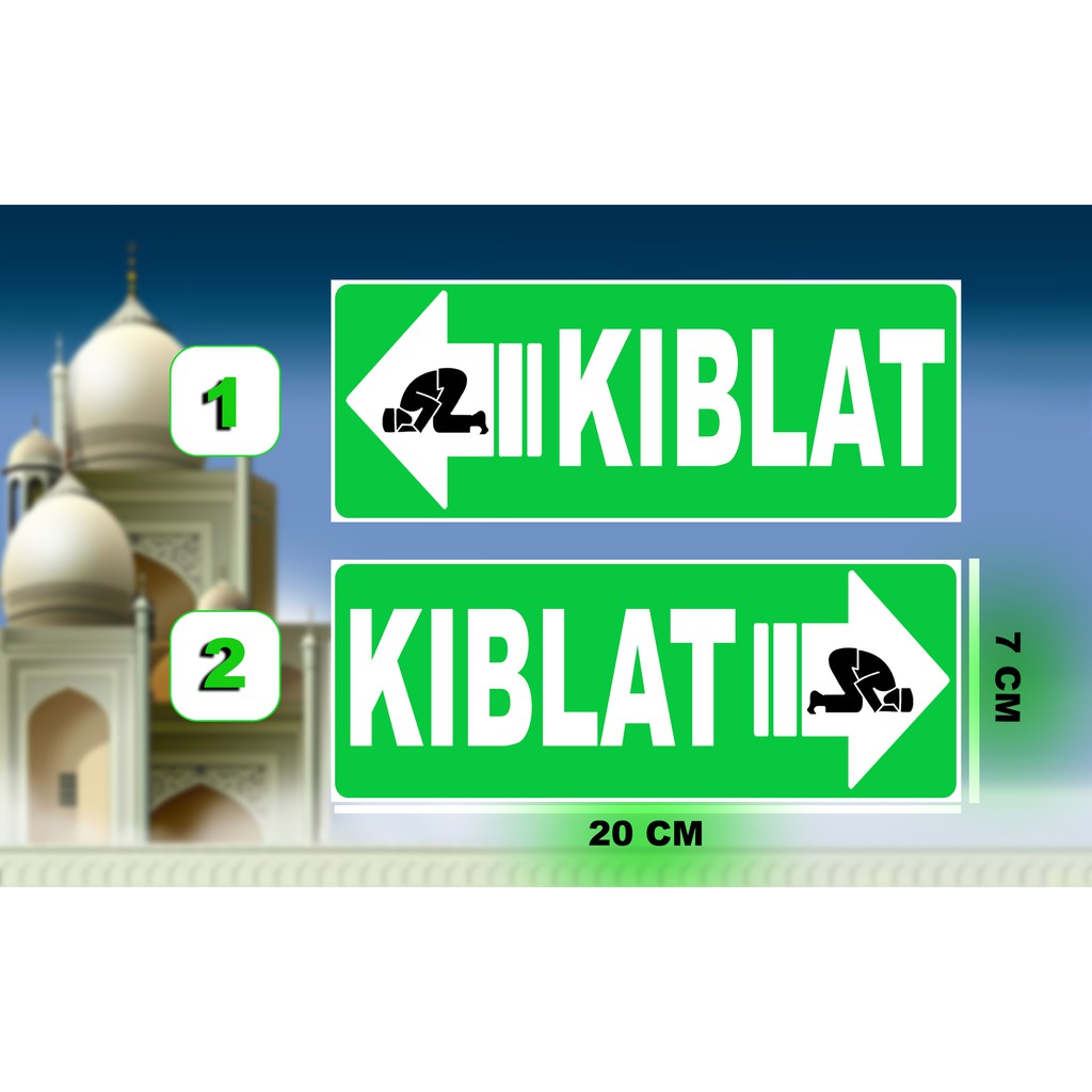Stiker Petunjuk Arah Kiblat Untuk Hotel Dan Mushola Murah