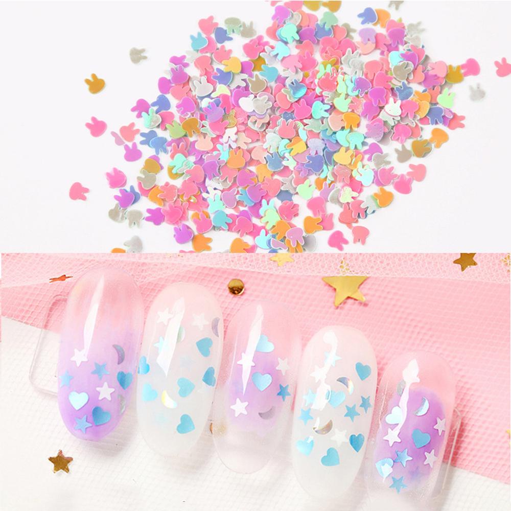 Mxbeauty Payet Kuku Bintang Warna-Warni Hati Kupu-Kupu DIY Acrylic Nail Art Manicure