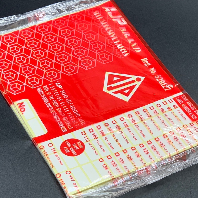 Kertas label AJP NO 112