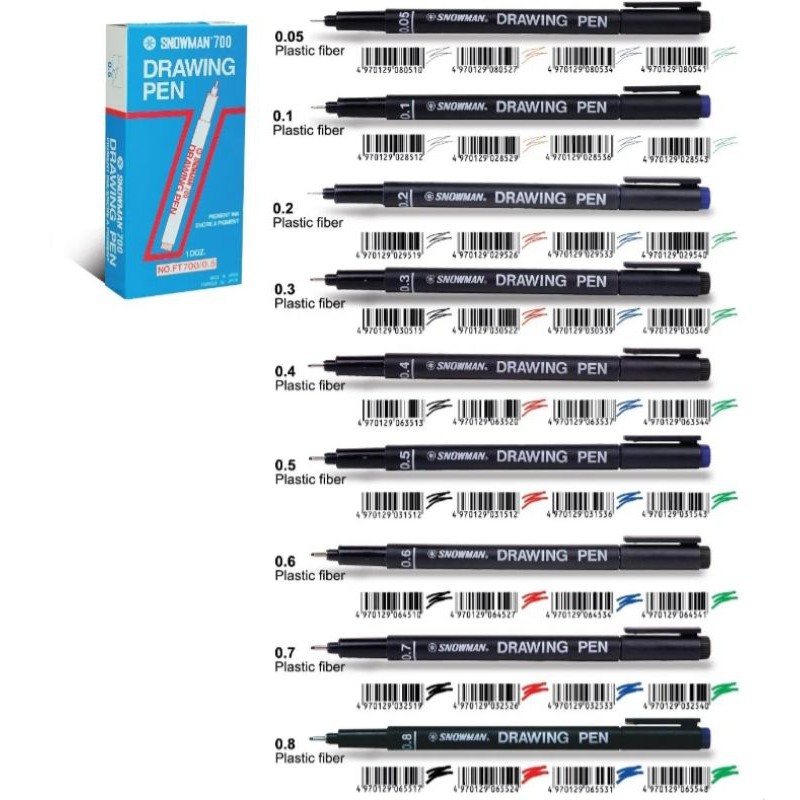 

Pulpen Snowman Drawing Pen - Hitam