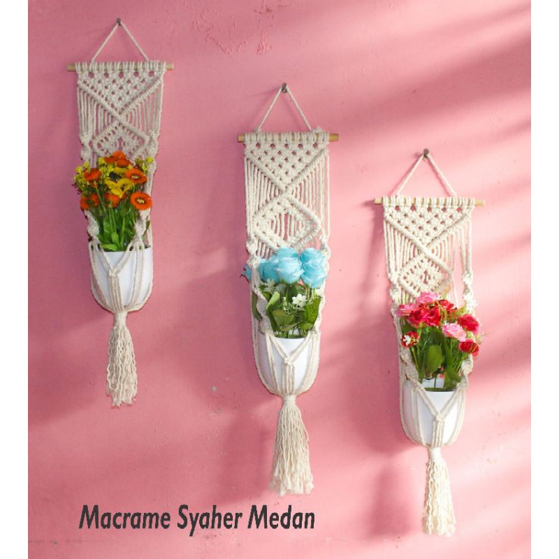 Jual Macrame hanging pot / macrame gantungan bunga (tidak termasuk pot