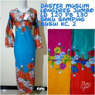 longdres batik  pola  daster muslim baju tidur panjang  busui 