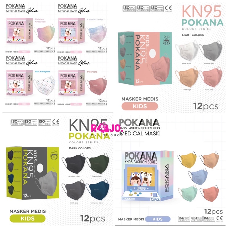 Masker Pokana Kids KN95 6ply isi 12 pcs