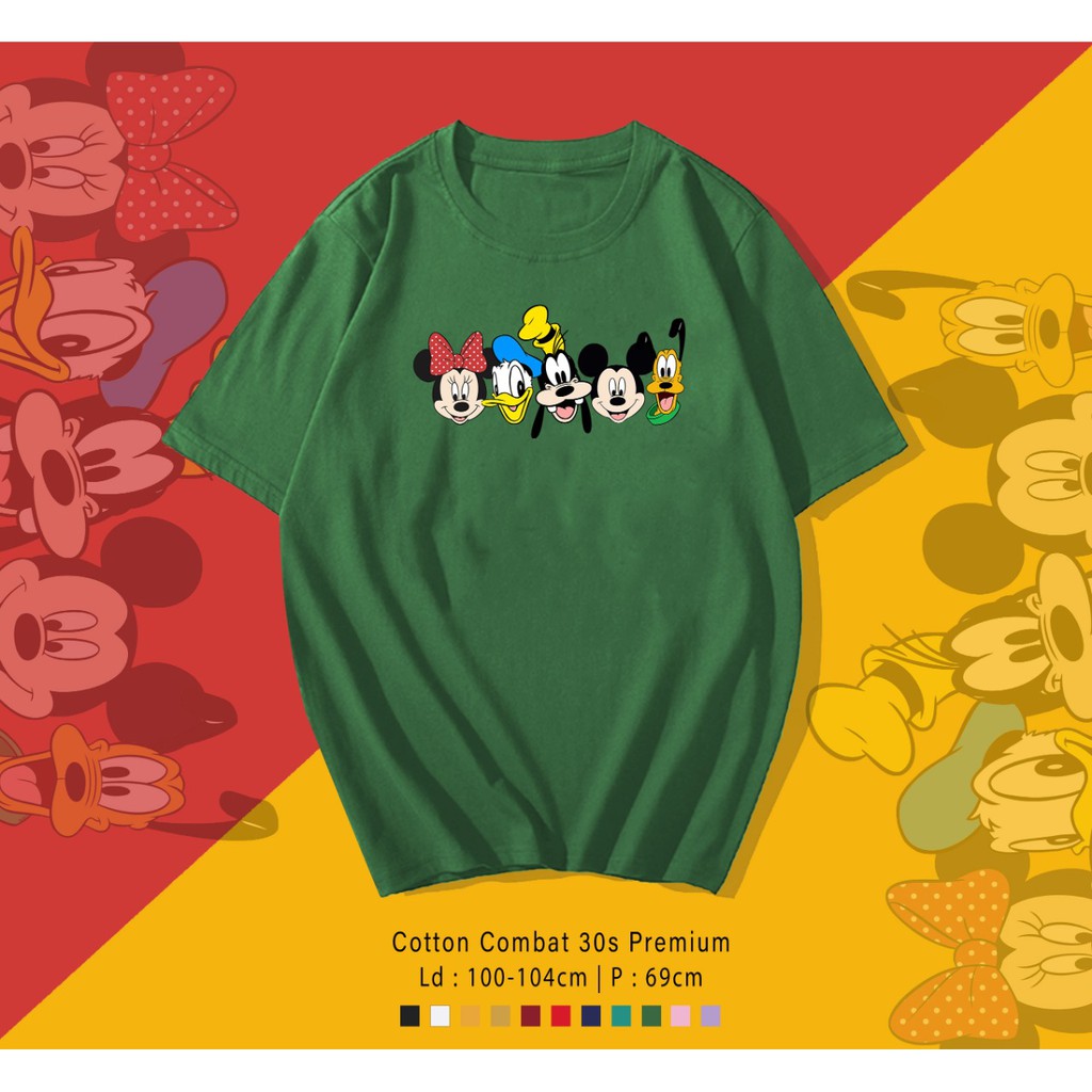 MICKEY FAMILY / TERMURAH BAJU KAOS KATUN WANITA/ PRIA UNISEX LENGAN PENDEK / TUMBLR TEE /  OVERSIZE