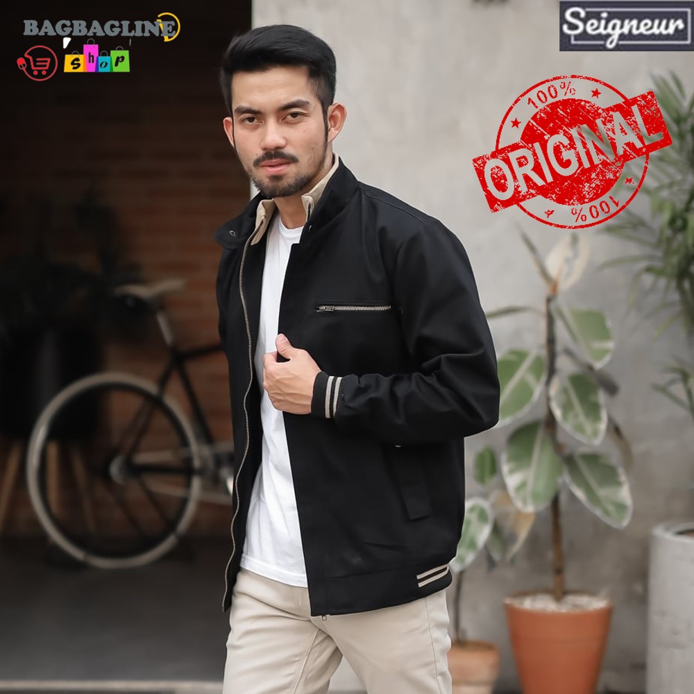 JAKET PRIA CASUAL SIMPLE ORIGINAL SEIGNEUR / JAKET MOTOR PRIA / JAKET REMAJA KANVAS CANVAS PREMIUM