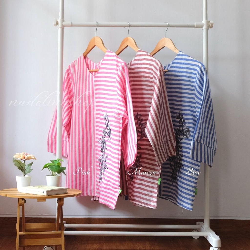 BAJU ATASAN BASIC BLOUSE WANITA MUSLIM & CASUAL - KIKA & MIRA SALUR TOP-5
