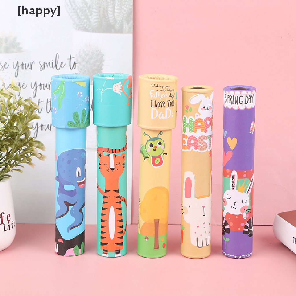 1 Pc Mainan Kaleidoskop Putar Motif Kartun Untuk Edukasi Anak