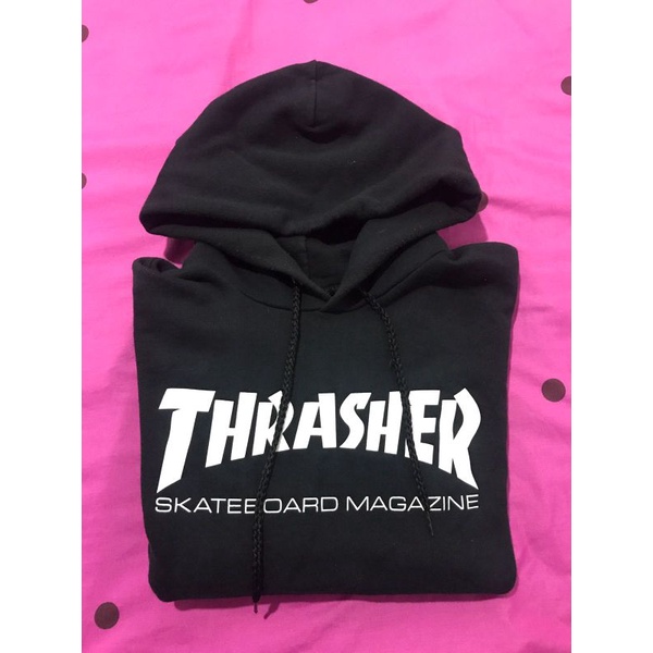 Preloved THRASHER HOODIE SWEATER JAKET BLACK Original