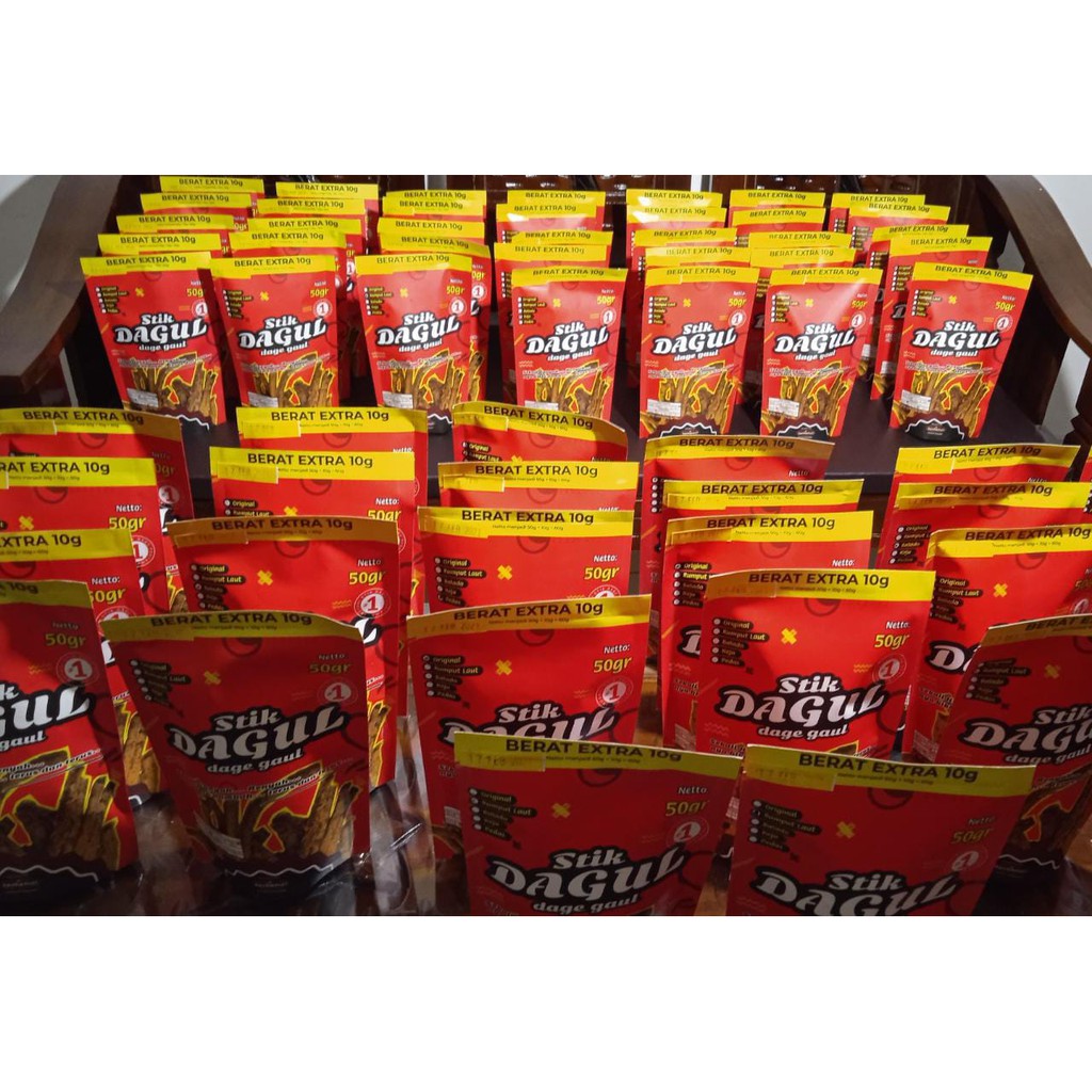 

Camilan Stik Dagul Dage Gaul Khas Banyumas kemasan 50gram ekstra 10gram