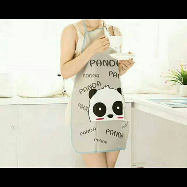 Celemek dapur plastik / apron waterproof hellokitty panda import