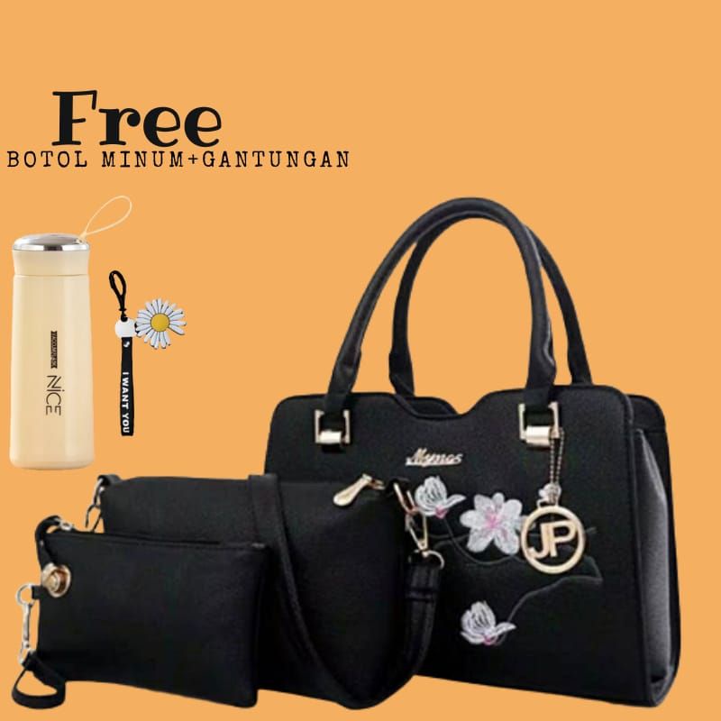 (COD)Hand Bags Kahiyang 3in1 Tas Wanita Fashion Korea