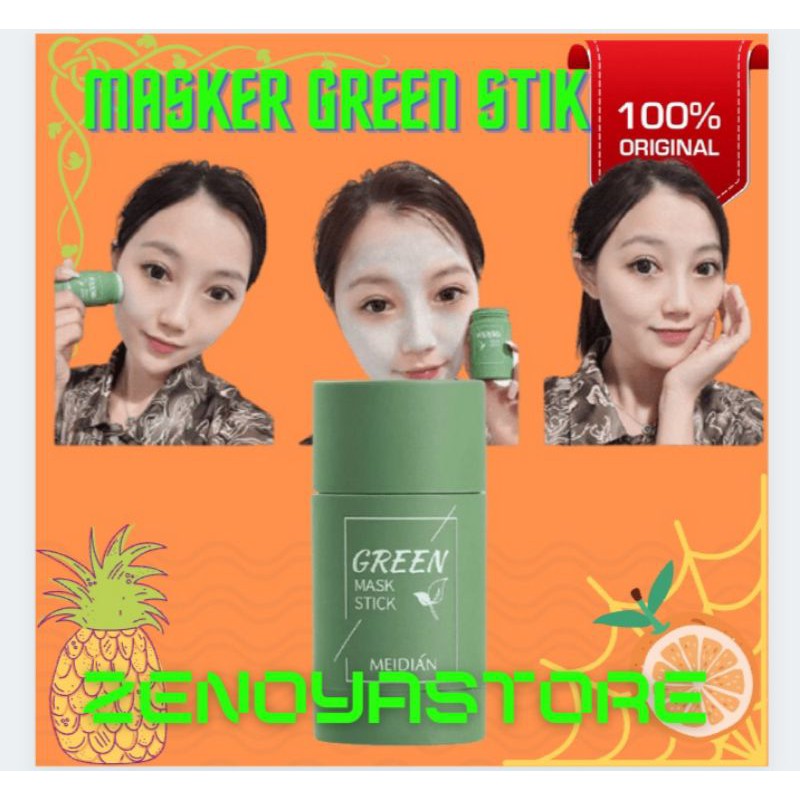 MASKER GREEN MASK STICK/MASKER ORGANIK/MASKER BPOM/PEEL OFF/MASKER BUBUK/MASKER MURAH