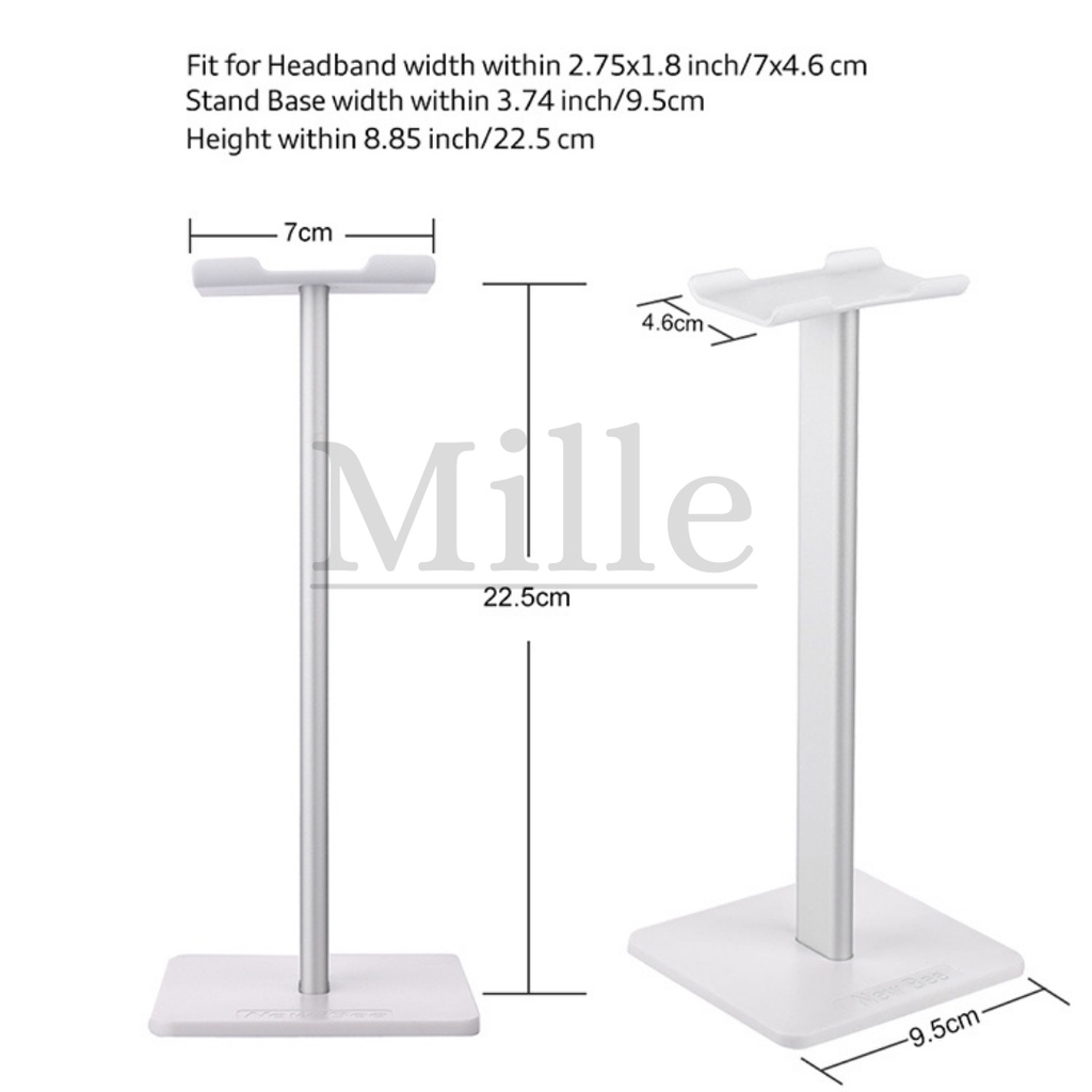 Headphone Stand Silver | Headphone Holder | Mille Accesories