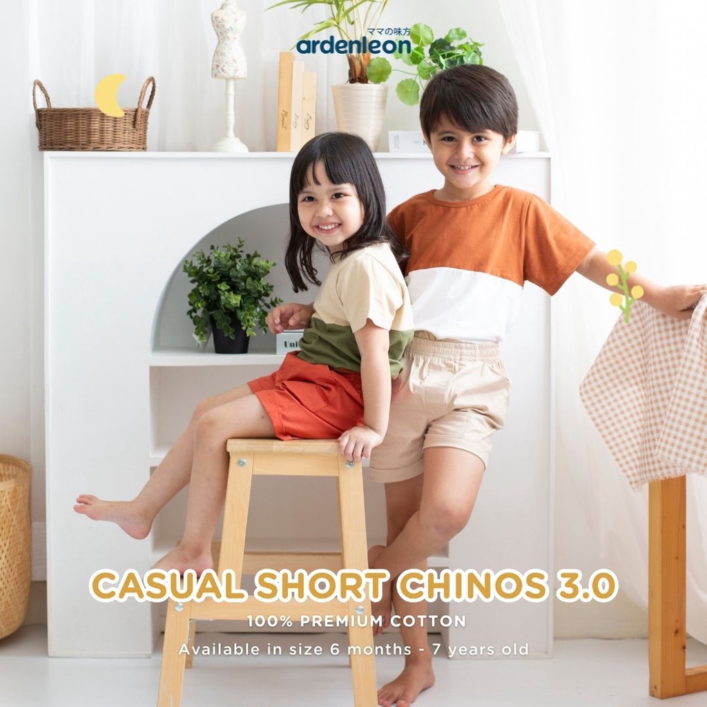 Celana Pendek Anak Laki Laki Perempuan 6 Bulan - 4 Tahun ARDENLEON Unisex Casual Short Chinos