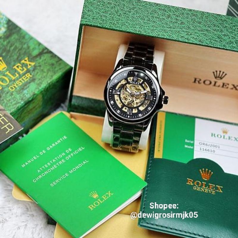 Jam tangan rolex cowok automatic otomatis pria tahan air wateresist wateresistance