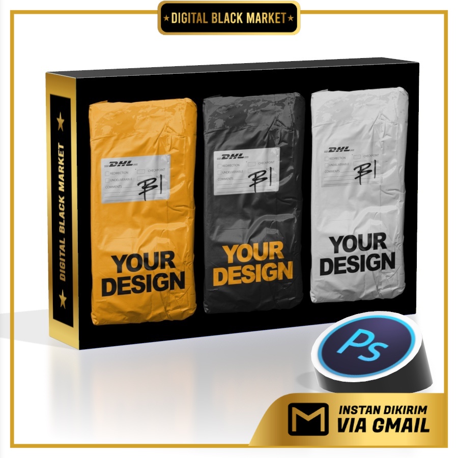 Post Pack Bag Mockup - Adobe Photoshop
