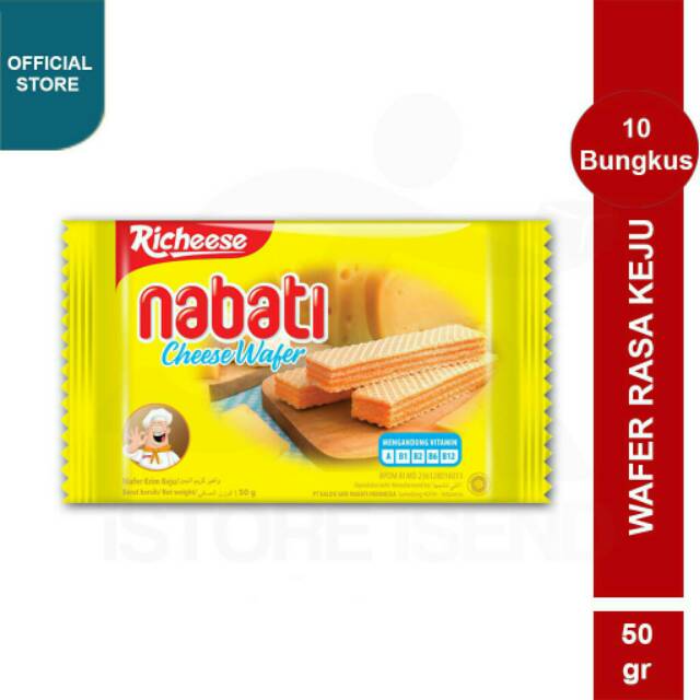 Paket wafer nabati richoco keju 10 bungkus