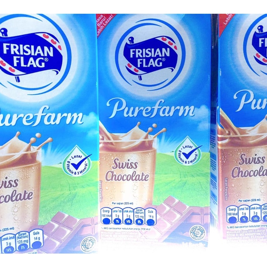 Susu UHT Frisian Flag Swiss Chocolate 900 ml | Rasa Cokelat