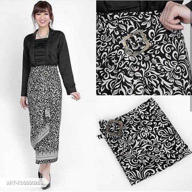 Kain lilit batik / rok lilit motif cacing silver / kain lilit kebaya / bawahan kebaya