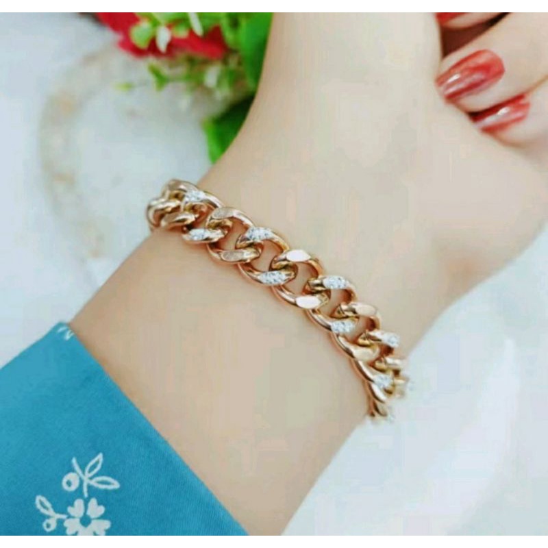 Gelang sisik naga titanium / gelang titanium permata