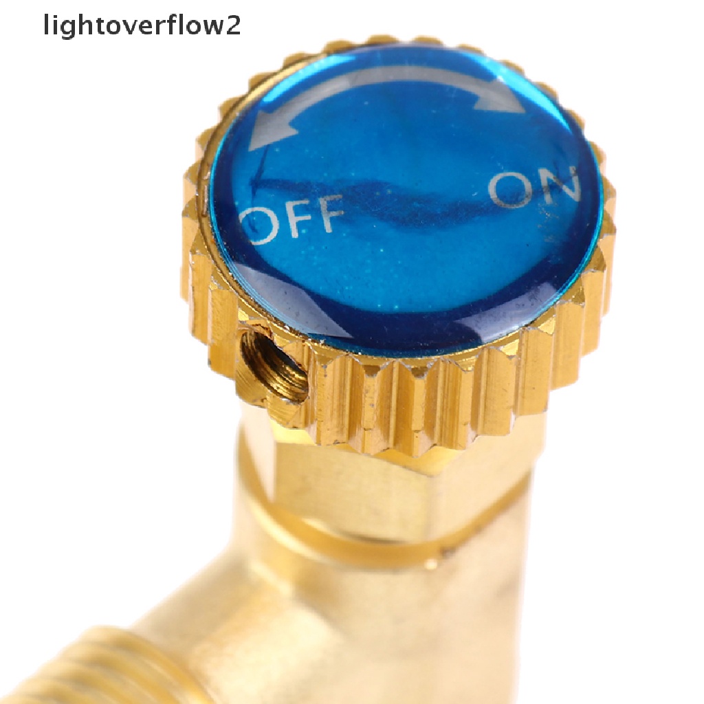 (lightoverflow2) Adapter Katup Pengaman Ac R410A R22 1 / 4 &quot;5 / 16&quot;