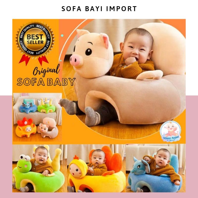 PROMO HAPPY! Gratis Isi Sofa kursi bayi lucu karakter belajar duduk FREE DAKRON n Vakum