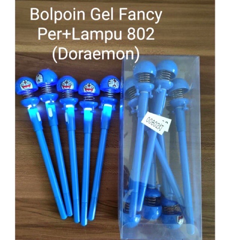 

[HARGA 12PCS] BOLPEN GEL LAMPU KARAKTER DOREMON / SPRING DOLL PEL LAMP FANCY