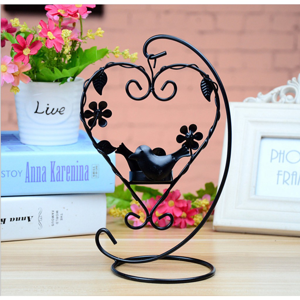 Love Bird Candle Holder Lantern / Tempat Lilin Lentera Atomaterapi Hati