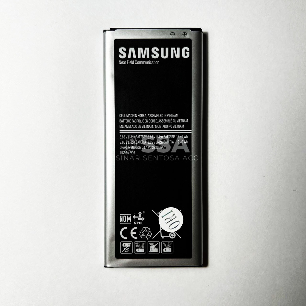 Baterai Original 100% Samsung Galaxy Note 4 N9100 EB-BN910BBE N910 Batre Batrei Batrai Battery Note4 Ori HP Awet Garansi