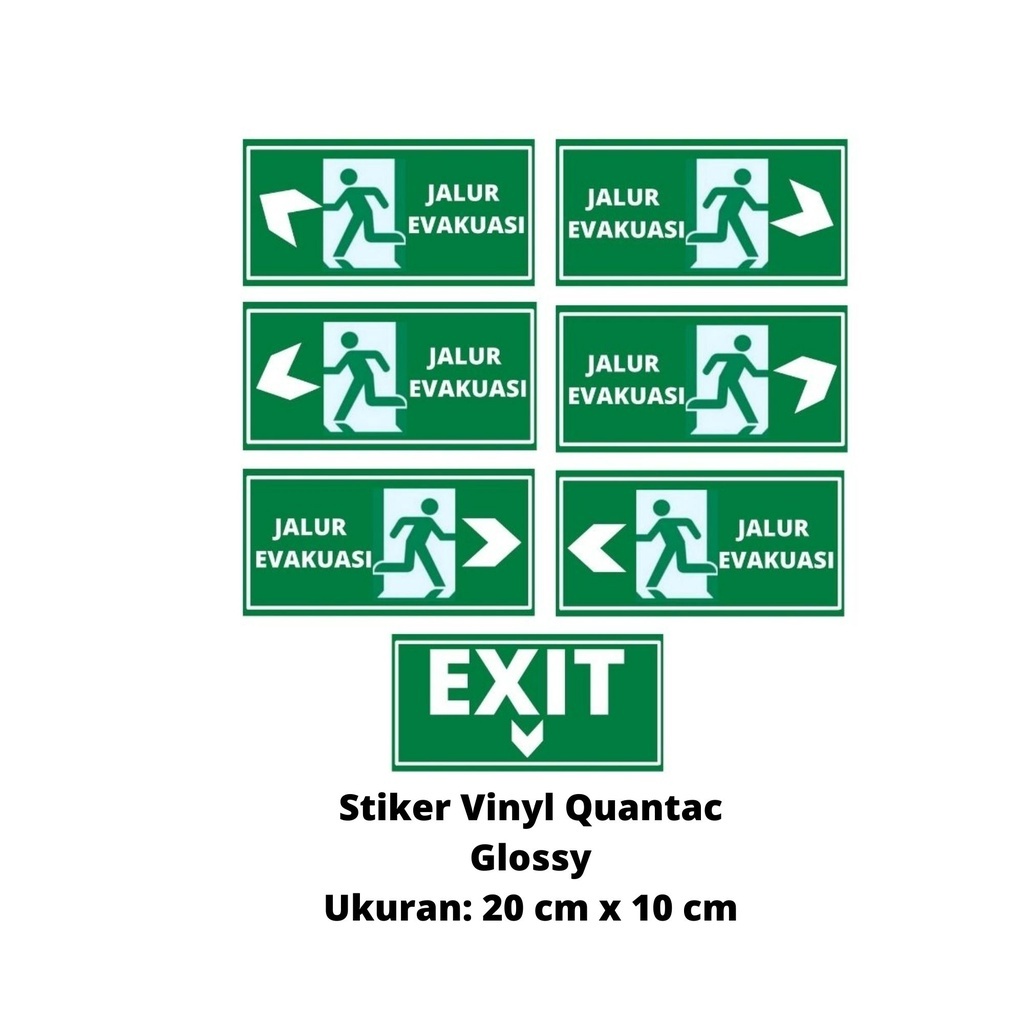 Jual Stiker Jalur Evakuasi Sticker Sign Evacuation Route Stiker