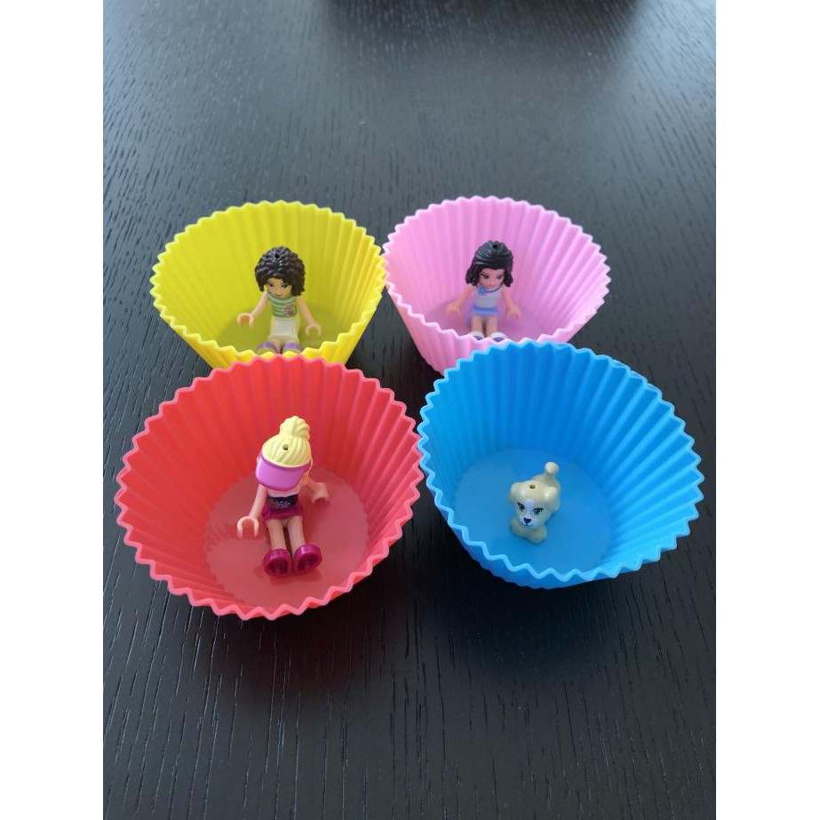 

cetakan bento partisi bekal cup silikon food cup set isi 4