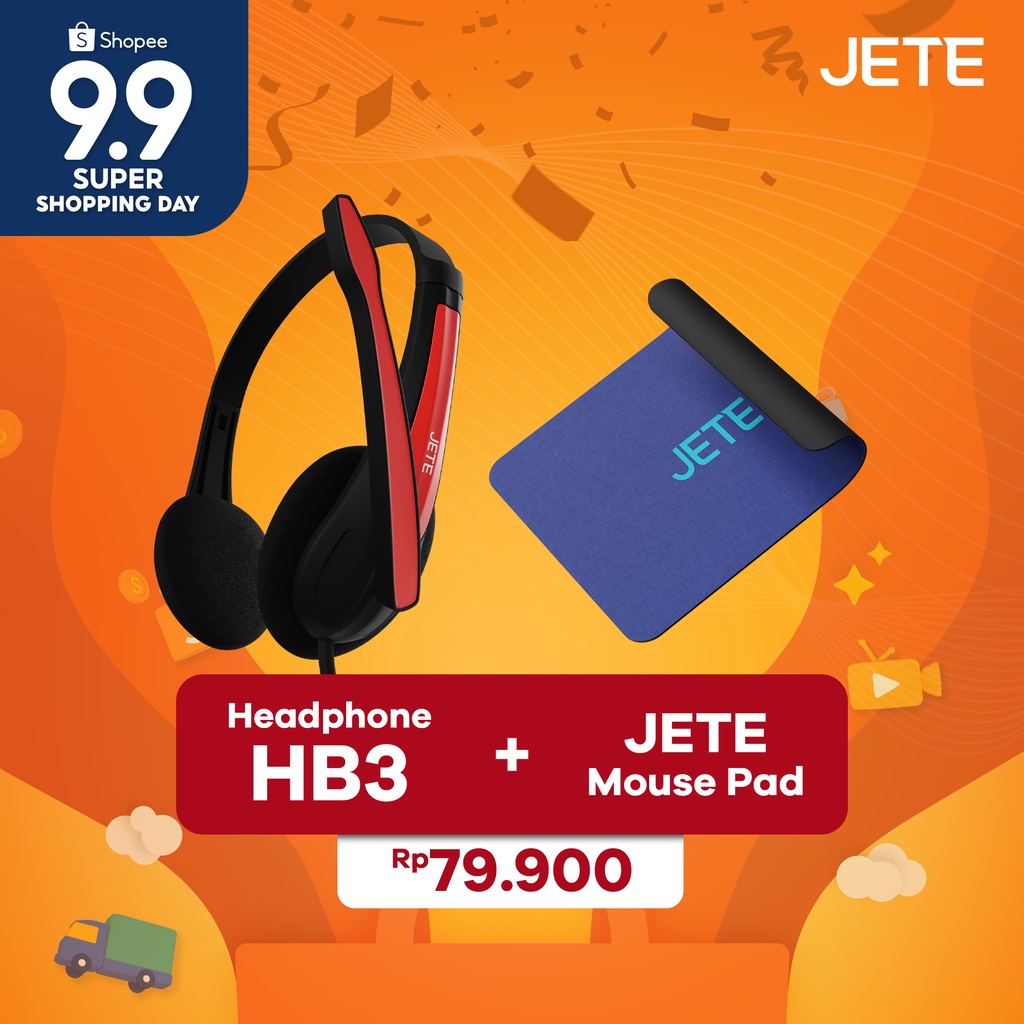 Bundling Headphone JETE HB3 + Mousepad JETE 01 - Garansi 2 Tahun