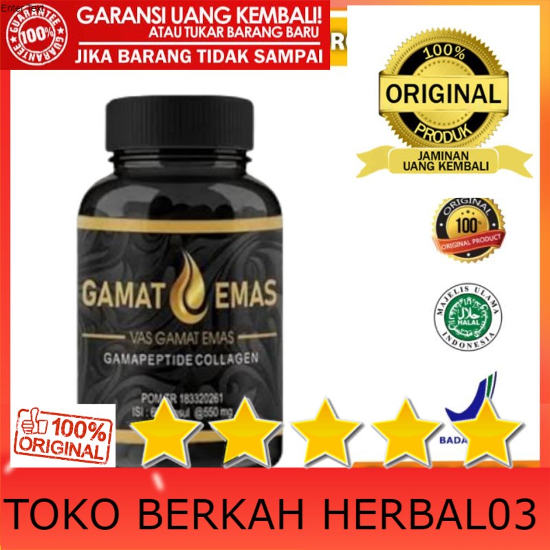 100% ASLI Vas Gamat Emas Collagen Asli Original Vas Gamat Emas Suplemen Pemutih Kulit