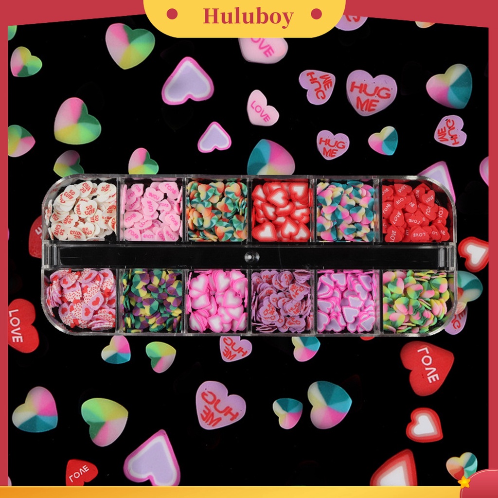 Huluboy Huluboy♡ Stiker Kuku 12 Grid Untuk Nail Art