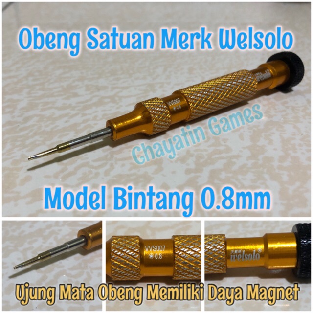 Obeng Ponsel HP Satuan Model Bintang Ukuran 0.8mm Untuk Iphone