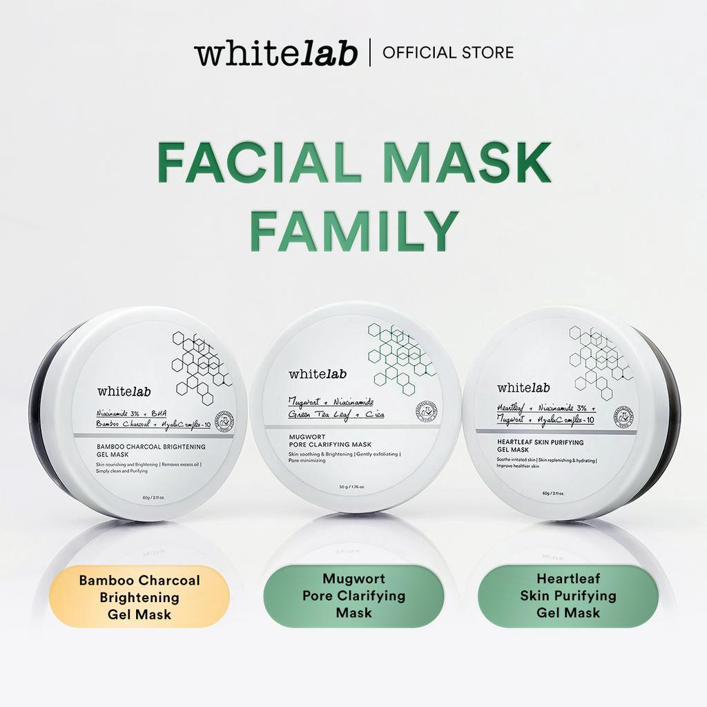 Whitelab Heartleaf Acne Soothing Gel Mask - Masker Atasi Dan Menenangkan Kulit Jerawat Dan Iritasi, Bebas Kusam Dengan Bha &amp; Allantoin [BPOM]